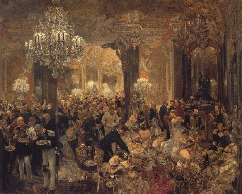 Adolph von Menzel Ball Supper china oil painting image